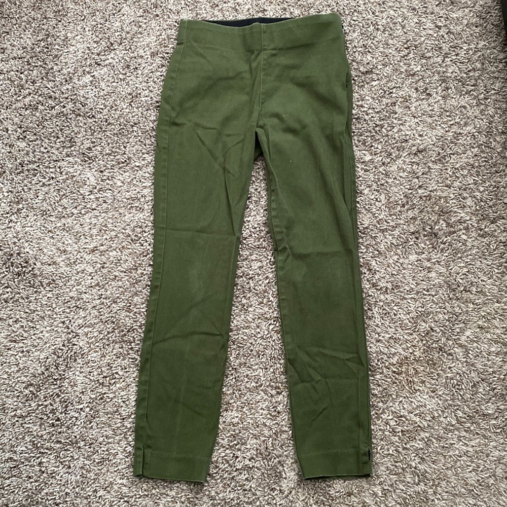 Old Navy Elastic Waist Green Side Zip Pants